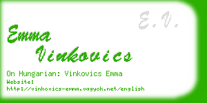 emma vinkovics business card